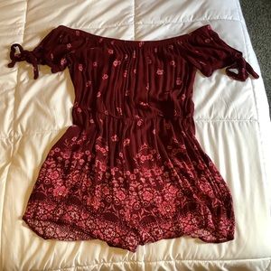Burgundy Romper